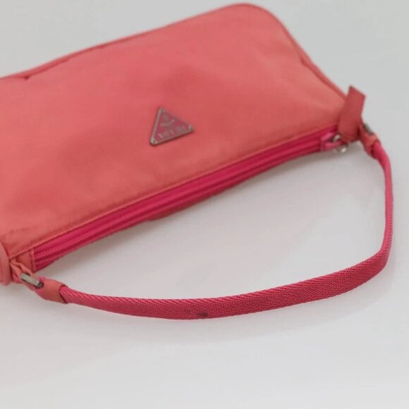 PRADA Accessory Pouch Nylon Pink Silver Auth 136404 - Picture 8 of 16